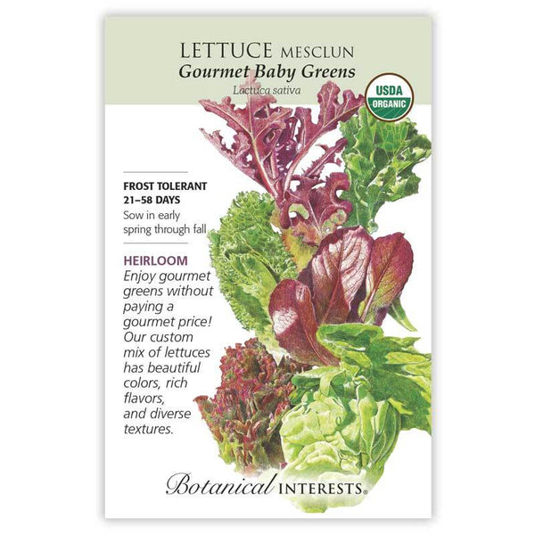 Lettuce 'Gourmet Baby Greens Mesclun'