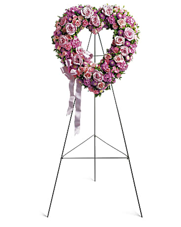 Preserved Pink Hydrangea Heart Wreath